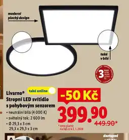 Lidl Stropní led svítidlo s pohybovým senzorem nabídka