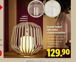 Lidl Led svíčka v kovovém košíku nabídka