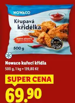 Lidl Nowaco kuřecí křídla nabídka