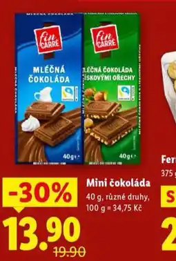 Lidl Mini čokoláda nabídka