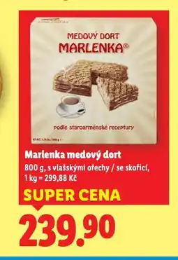 Lidl Marlenka medový dort nabídka