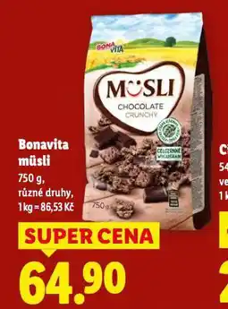 Lidl Bonavita müsli nabídka