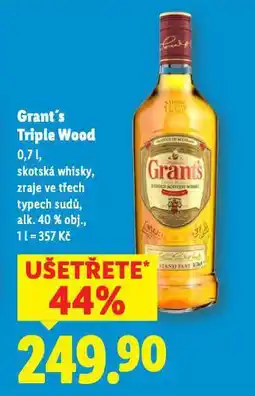 Lidl Grant's triple wood whisky nabídka