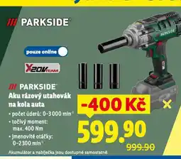 Lidl Parkside aku rázový utahovák nabídka