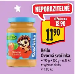 Albert HELLO Ovocná svačinka nabídka