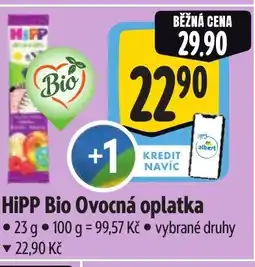 Albert HiPP Bio Ovocná oplatka nabídka