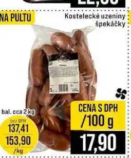 Jip Kostelecké uzeniny špekáčky bal.cca 2 kg 100g nabídka