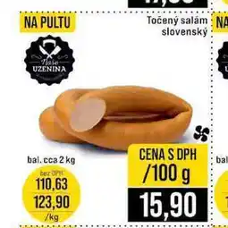 Jip Točený salám slovenský bal.cca 2 kg 100g nabídka