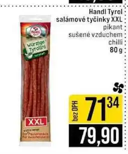 Jip Handl Tyrol salámové tyčinky XXL pikant sušené vzduchem chilli 80 g nabídka