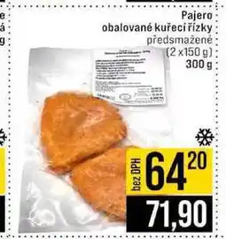Jip Pajero obalované kuřecí řízky předsmažené (2 x150 g) 300 g nabídka