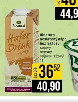 Jip Alnatura neslazený nápoj bez laktózy sojový ovesný sójovo-rýžový 1l nabídka