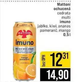 Jip Mattoni ochucená cedrata multi imuno jablko, kiwi, ananas pomeranč, mango 0,5l nabídka