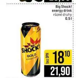 Jip Big Shock! energy drink různé druhy 0.5l nabídka