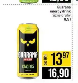 Jip Guarana energy drink různé druhy 0.5l nabídka