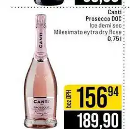 Jip Canti Prosecco DOC Ice demi sec Milesimato eytra dry Rose 0,75l nabídka