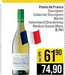 Jip Palais de France Sauvignon Cabernet Sauvignon Merlot Colombard Chardonnay Medium Sweet Blanc 0,75l nabídka