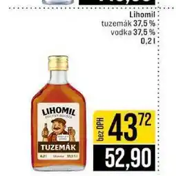 Jip Lihomil tuzemȧk 37,5% vodka 37,5% 0,2l nabídka