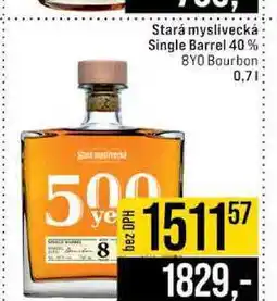 Jip Stará myslivecká Single Barrel 40% 8YO Bourbon 0,7l nabídka