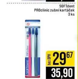 Jip SOFTdent PROclinic zubní kartáček 3 ks nabídka