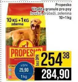 Jip Propesko Vitalita granule pro psy hovězí, drůbeží, zelenina 10+1kg nabídka