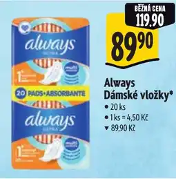 Albert Always Dámské vložky nabídka