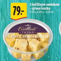 Albert S hořčičným semínkem - sýrové kostky nabídka