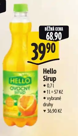 Albert HELLO Sirup nabídka