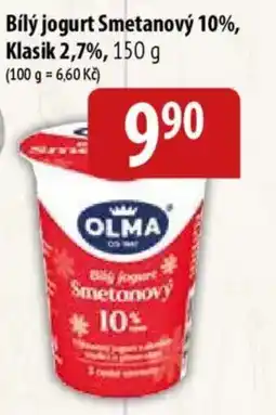 Bala OLMA Bílý jogurt Smetanový 10%, Klasik 2,7% nabídka