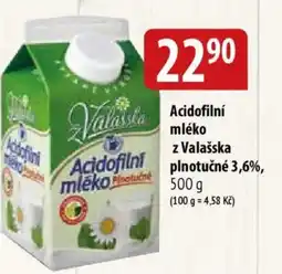 Bala Acidofilní mléko z Valašska plnotučné 3,6% nabídka