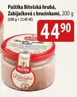 Bala Paštika Bítešská hrubá, Zabijačková s brusinkami nabídka