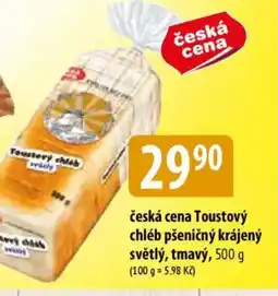Bala Česká cena Toustový chléb pšeničný krájený světlý, tmavý nabídka