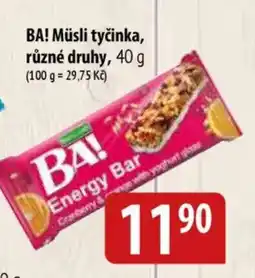 Bala BA! Müsli tyčinka nabídka