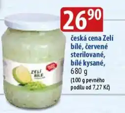 Bala Česká cena Zelí bílé, červené sterilované, bílé kysané nabídka