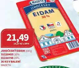 Kubík potraviny MADETA Jihočeský eidam nabídka