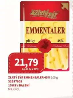 Kubík potraviny Zlatý sýr emmentaler 45% nabídka