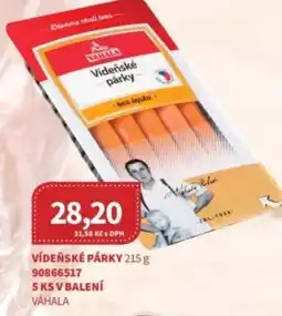 Kubík potraviny VÁHALA Vídeňské párky nabídka