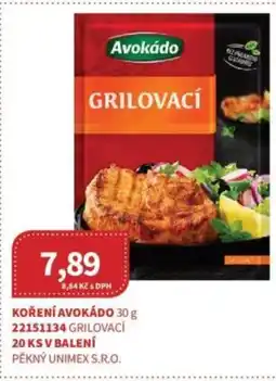 Kubík potraviny Koření avokádo nabídka