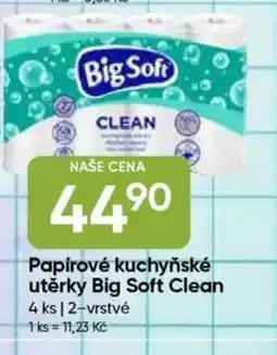 Hruška Papírové kuchyňské utěrky Big Soft Clean nabídka