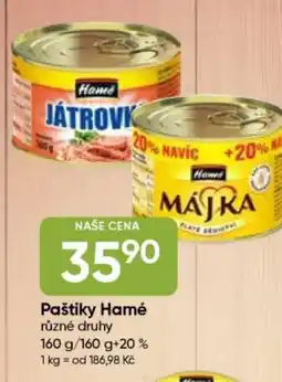Hruška Paštiky Hamé nabídka