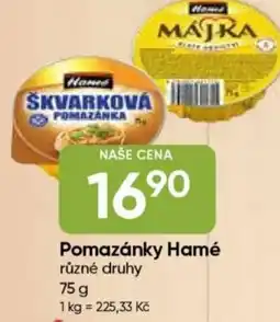 Hruška Pomazánky Hamé nabídka