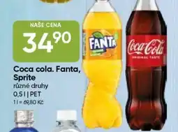 Hruška Coca cola. Fanta, Sprite nabídka