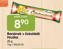 Hruška Banánek v čokoládě Hruška nabídka