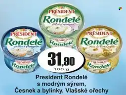 Adam President Rondelé s modrým sýrem, Česnek a bylinky, Vlašské ořechy nabídka