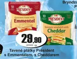 Adam Tavené plátky Président s Emmentálem, s Cheddarem nabídka
