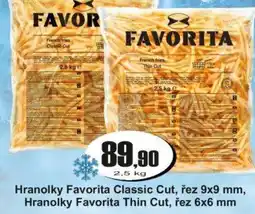 Adam Hranolky Favorita Classic Cut, řez 9x9 mm, Hranolky Favorita Thin Cut, řez 6x6 mm nabídka