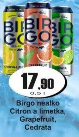 Adam Birgo nealko Citron a limetka, Grapefruit, Cedrata nabídka