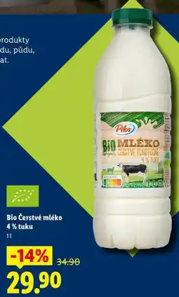 Lidl Bio Čerstvé mléko 4% tuku, 1 l nabídka