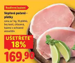 Lidl Vepřová pečeně - plátky, cena za 1 kg nabídka