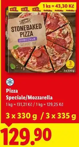 Lidl Pizza Speciale/Mozzarella, 3x 330 g/3x 335 g nabídka