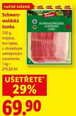 Lidl Schwarzwaldská šunka, 250 g nabídka